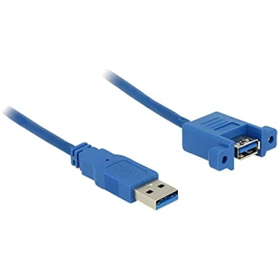 Afbeelding van Delock USB kabel 3.2 Gen1 (USB 3.0 / 3.1 Gen1) A stekker, bus 1.00 m Blauw 85112