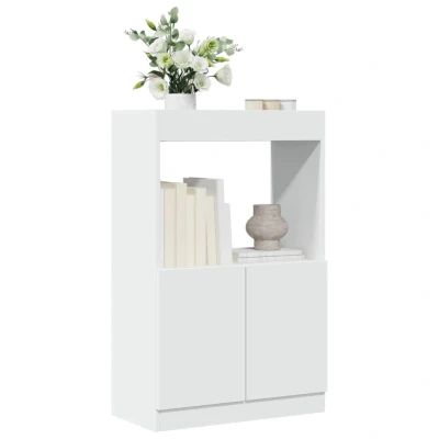 Afbeelding van vidaXL Hoge kast 63x33x100 cm bewerkt hout wit