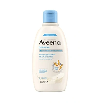 Afbeelding van Aveeno Dermexa Daily Emollient Body Wash 300 ml (voor zeer droge en jeukende huid)