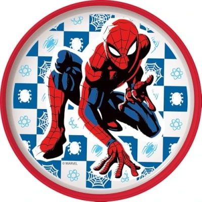 Afbeelding van Marvel Wit en rood kinderbord van kunststof Spiderman Spider Man met antislip onderkant
