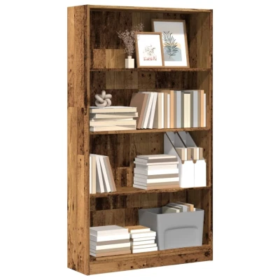Afbeelding van vidaXL Boekenkast 80x24x143 cm bewerkt hout oud houtkleurig