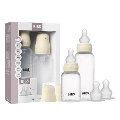 Afbeelding van Bibs Grow and Flow Flessenset 150 ml/270 ml Silicone Ivory