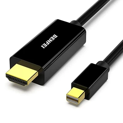 Afbeelding van Mini DisplayPort naar HDMI kabel, BENFEI DP kabel 1,8 meter (Thunderbolt compatibel) met MacBook Air/Pro, Surface Pro/Dock, monitor, projector