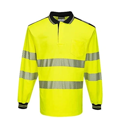 Afbeelding van PW3 Hi Vis Poloshirt Langemouw maat 4XL, YeBk
