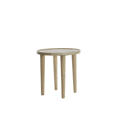 Afbeelding van Light&amp;living Bijzettafel Ø45x45 cm QIANO mango hout naturel