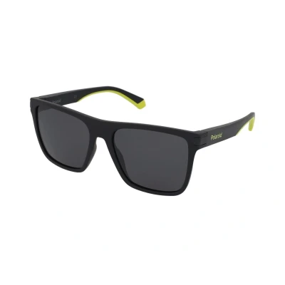 Afbeelding van Polaroid Unisex Zonnebril, Maat: One Size, Matte black/yellow