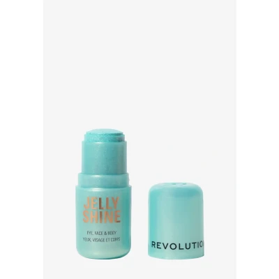 Afbeelding van Revolution Jelly Shine Highlight Stick, enlumineur yeux, visage et corps, texture gel à effet nacré, Végan non testé sur les animaux, Mermaid Green
