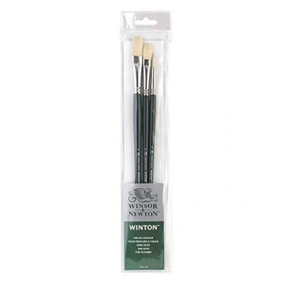 Afbeelding van Winsor &amp; Newton Winton 5990605 penseelset voor olie, acryl en alkyd, 3 stuks