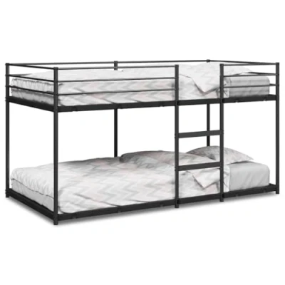 Afbeelding van vidaXL Stapelbed zonder matras 75x190 cm staal zwart