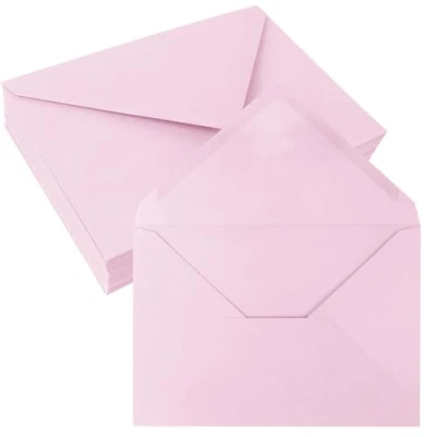 Afbeelding van JAGERGREEN A7 enveloppen 13,7 x 18,8 cm, roze, 50 stuks zelfklevende voor huwelijksuitnodigingen, foto&#039;s, babyshower, afstudeerfeest, bedankkaarten, aankondigingen
