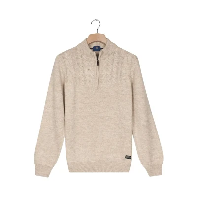 Afbeelding van Baileys Trui HalfZip Cable Beige 3XL