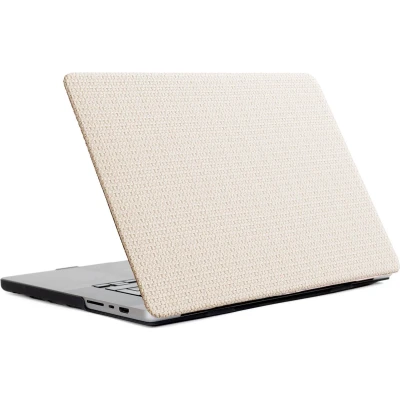 Afbeelding van Selencia Laptop Cover Geschikt voor MacBook Air 13 inch (2018 2020) A1932 / A2179 A2337 Geweven Beige