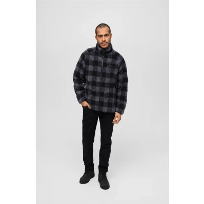 Afbeelding van Brandit Teddy Fleecejas, Heren, Maat: XL, Black/grey