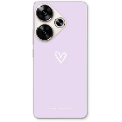Afbeelding van Case Company® hoesje geschikt voor Xiaomi Poco F6 Klein hartje paars Soft Cover Telefoonhoesje Bescherming aan alle Kanten en Schermrand