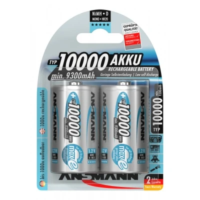 Afbeelding van Ansmann NiMH batterij Mono 10000mAh, blisterverpakking van 2
