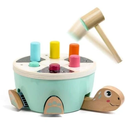 Image de Jeu De Tape Tortue Top Bright Bâtons Colorés Marteau En Bois Pattes Tete Queue