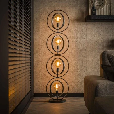 Afbeelding van Hoyz Collection Vloerlamp 4L Turn Around XL Charcoal