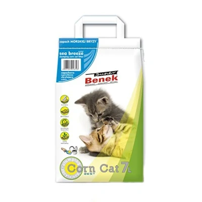 Afbeelding van 7 l (ca. 4,4 kg) Super Benek Corn Cat Zeebries Kattenbakvulling