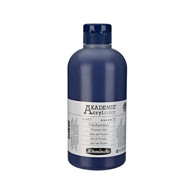 Afbeelding van Schmincke AKADEMIE® acrylverf, Pruisisch blauw, 500 ml, 23447028, acrylverf voor kunstenaars, glanzend, hooglichtecht en cadmiumvrij, Mixed Media
