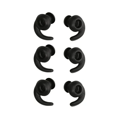 Afbeelding van kwmobile 6x haakjes geschikt voor JBL Reflect BT Oorhaken draadloze oordopjes Houders earbuds in zwart