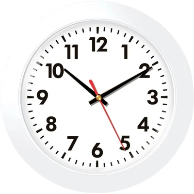Afbeelding van EUROTIME 80511 00 Wandklok Kwarts 30.5 cm Wit