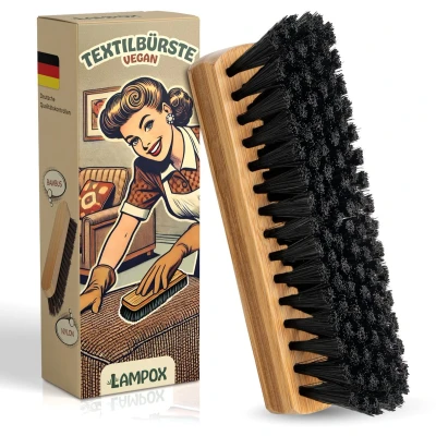 Afbeelding van lampox® leer /textielborstel voor de zachte droge en natte reiniging van alcantara leerborstel het reinigen auto (textielborstel)