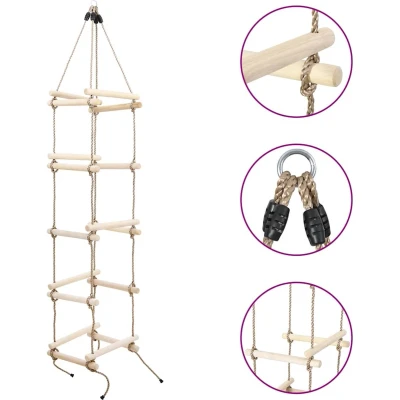 Afbeelding van Touwladder 200 Cm Hout