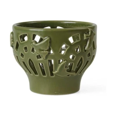 Afbeelding van Kähler Orangery theelicht H7.5cm D9.5cm spring leaf