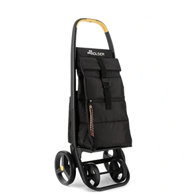 Afbeelding van Rolser Boodschappentrolley Clec Thermo Polar 8 Plus Lemon 4 Big Wheels Zwart
