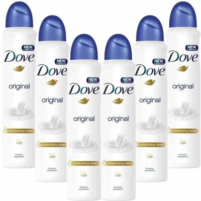 Afbeelding van 6x Dove Deodorant Spray Original 250 ml