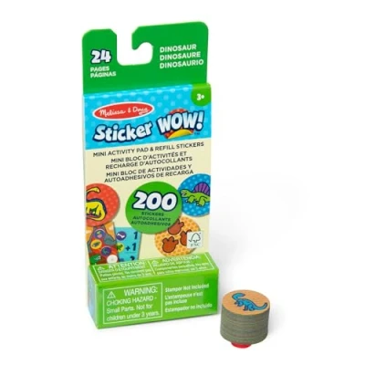 Afbeelding van Melissa &amp; Doug Sticker WOW! Mini Activity Pad en 200+ navulstickers Dinosaurusstickers
