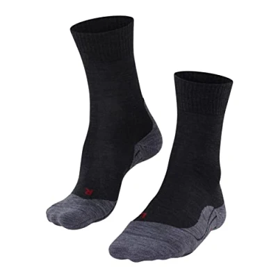 Afbeelding van FALKE TK5 wandelsokken voor heren, merinowol, zwart, grijs, meer kleuren, dun, warm, ademend, sneldrogend, anti blaren, 1 paar, 44 45
