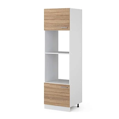 Afbeelding van Vicco Magnetronkast R Line, Bruin/Wit, 60 cm