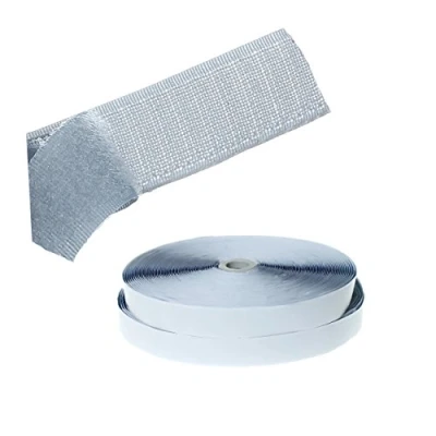 Afbeelding van TUKA 25 meter x 20mm Klittenband Zelfklevend (25 m Haakband &amp; Lusband), Extra Sterke Klittenbandsluiting, 20 mm Brede Haak Lus Band, Achterkant Klevende, Zilvergrijze, TKB5009 silvergray