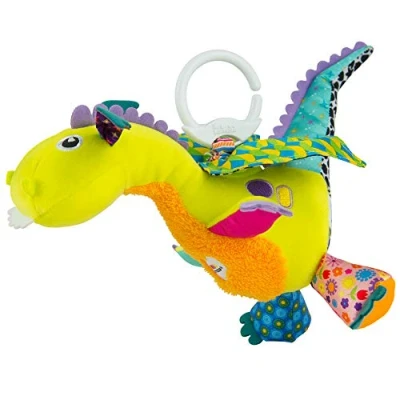 Afbeelding van LAMAZE Flip Flap Dragon, Clip on Pram and Pushchair Newborn Baby Toy, Sensory Toy voor baby&#039;s, jongens en meisjes van 0 tot 6 maanden