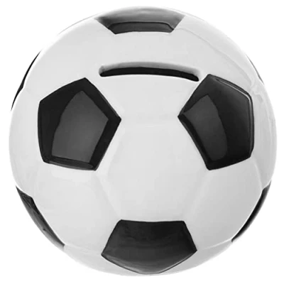 Afbeelding van orion group Spaarpot van keramiek voor kinderen, zwart en wit, 10 cm