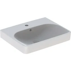 Afbeelding van Geberit Smyle Square meubelwastafel wit (55 x 44 cm) 1 kraangat, met