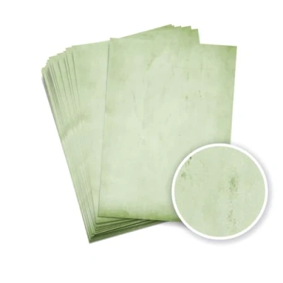 Afbeelding van Partycards 50 vellen briefpapier aan beide zijden bedrukt, geschikt voor alle printers (groen, DIN A4 (21 cm x 29,7 cm) gewicht 90 g)