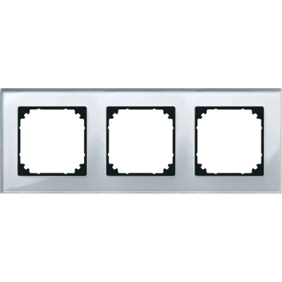 Afbeelding van Schneider Electric Merten System m afdekraam 3 voudig plan diamant / glas 489360