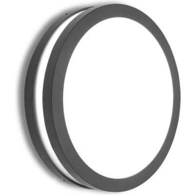 Afbeelding van TITAN ROUND MEDIUM OUTDOOR WALL/CEILING 1 LIGHT E27 DARK GREY