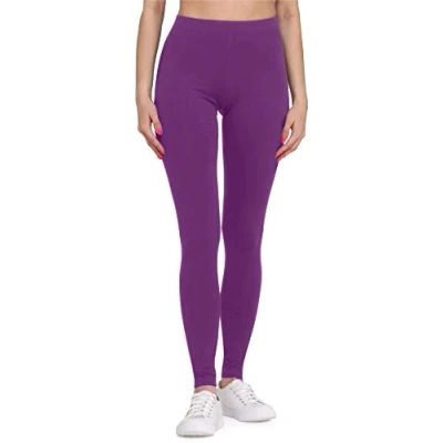 Afbeelding van Bellivalini BLV BLV50 147 LE Dames Leggings Sport Vrijetijdsbroek Lang Viscose Sporbroek Yogabroek Paars XL
