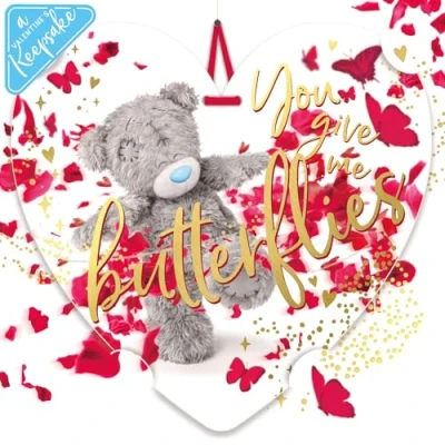 Afbeelding van 3D Holografische Valentijnsdag Give Me Butterflies to You Kaart