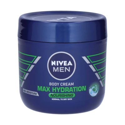 Afbeelding van Nivea Men Max Hydration Nourishing Body Cream 400 ml (voor normale tot droge huid)