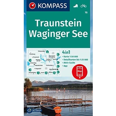 Afbeelding van KOMPASS Wanderkarte 16 Traunstein, Waginger See 1:50.000