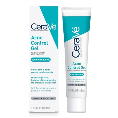 Afbeelding van CeraVe Acne Control Gel AHA/BHA Gel, salicylic acid Treatment
