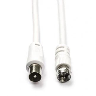 Afbeelding van F connector kabel Nedis 1.5 meter (F connector, IEC Wit)