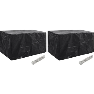 Afbeelding van vidaXL Tuinmeubelhoezen 2 st 8 ogen 180x70x90 cm