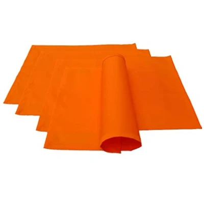 Afbeelding van Lemos Home Set van 4 placemats, ca. 46 x 36 cm, katoen, verschillende kleuren (oranje)