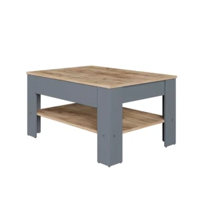 Afbeelding van Vicco Table basse Milan, anthracite/chêne doré, 92,2 x 65 cm