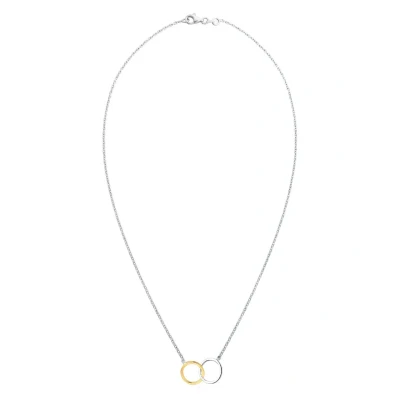 Afbeelding van Elli dames Halsketting cirkels bi colour in 925 sterling zilver